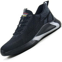 Cargar imagen en el visor de la galería, Zapatos de trabajo con punta de acero transpirables para hombre, zapatillas de seguridad a prueba de perforaciones, indestructibles