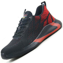 Cargar imagen en el visor de la galería, Zapatos de trabajo con punta de acero transpirables para hombre, zapatillas de seguridad a prueba de perforaciones, indestructibles