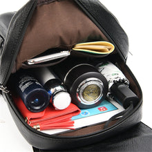 Cargar imagen en el visor de la galería, Bolso Mochilas de cuero sintético vintage, de alta calidad, para mujeres