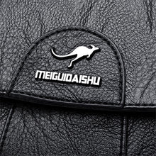 Cargar imagen en el visor de la galería, Bolso Mochilas de cuero sintético vintage, de alta calidad, para mujeres