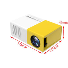 Cargar imagen en el visor de la galería, Proyector LCD LED Mini Proyector 1200 Lúmenes Full HD USB Audio Portable Proyector Home Media Reproductor de vídeo
