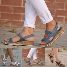 Cargar imagen en el visor de la galería, Sandalias para mujer 2021 Verano, Nuevo estilo universitario, Sandalias casuales de cuña bajo, Sandalias de moda para mujer del 35-43
