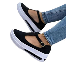 Cargar imagen en el visor de la galería, BRKWLYZ-zapatos cuñas para Mujer, tacones medios de talla grande, Zapatillas de malla transpirables
