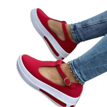 Cargar imagen en el visor de la galería, BRKWLYZ-zapatos cuñas para Mujer, tacones medios de talla grande, Zapatillas de malla transpirables
