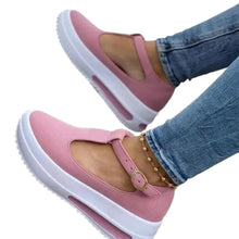 Cargar imagen en el visor de la galería, BRKWLYZ-zapatos cuñas para Mujer, tacones medios de talla grande, Zapatillas de malla transpirables
